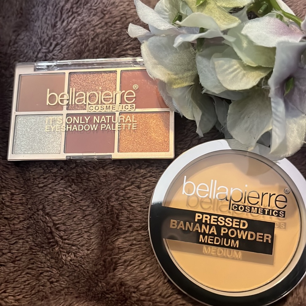 Bellpierre Pressed BananaSettingPowderMedium& It’s Only Natural eyeshadowpalette
